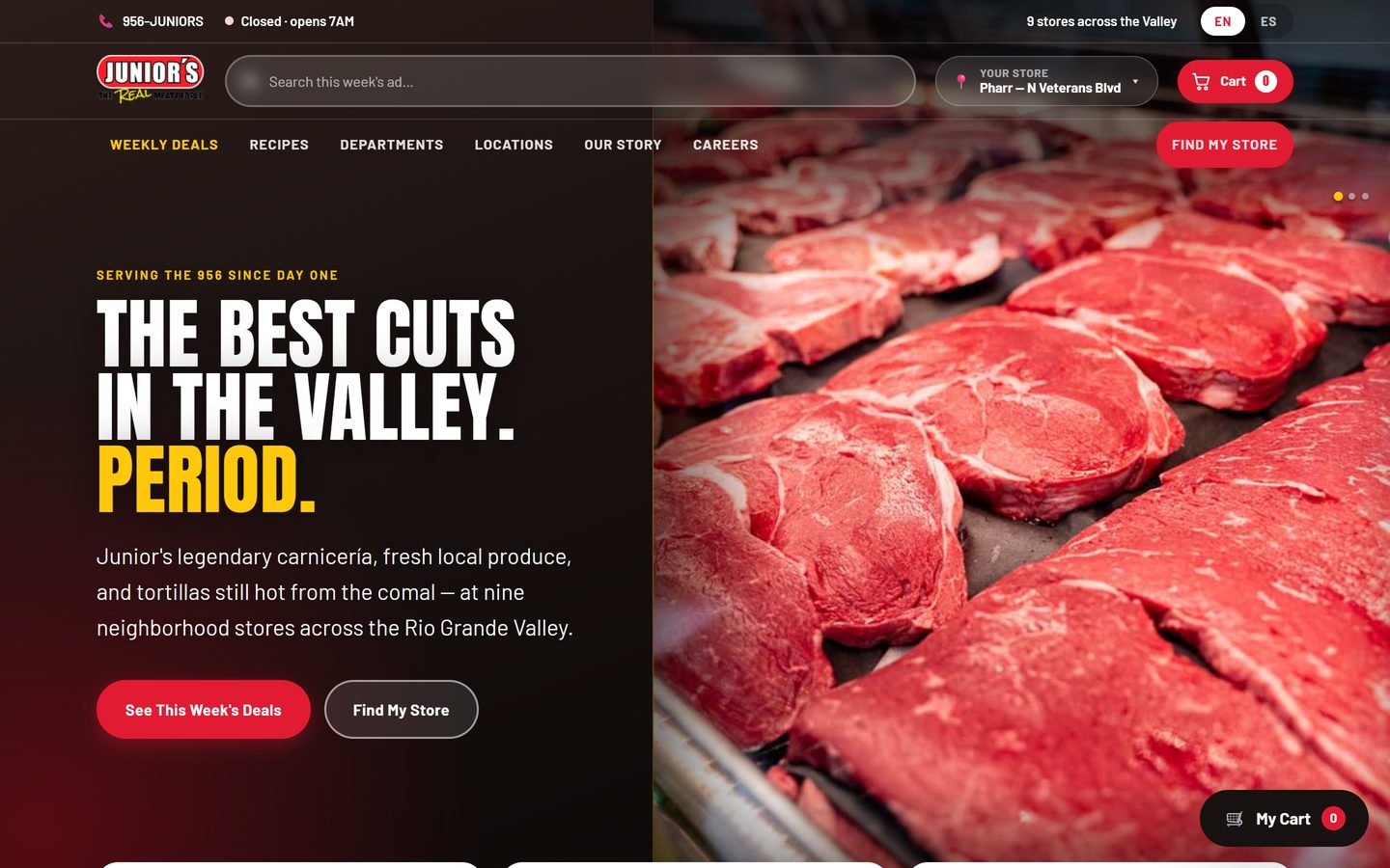 Junior's Supermarket website
